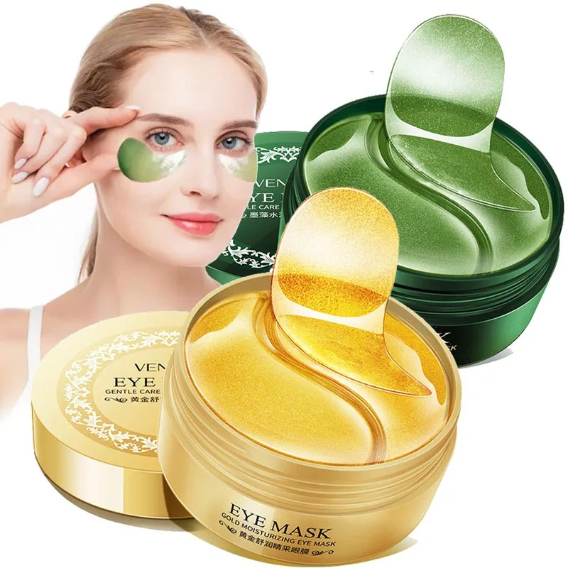 Sheet Mask Collagen - 60개입/박스 해초 골드 콜라겐 아이 마스크