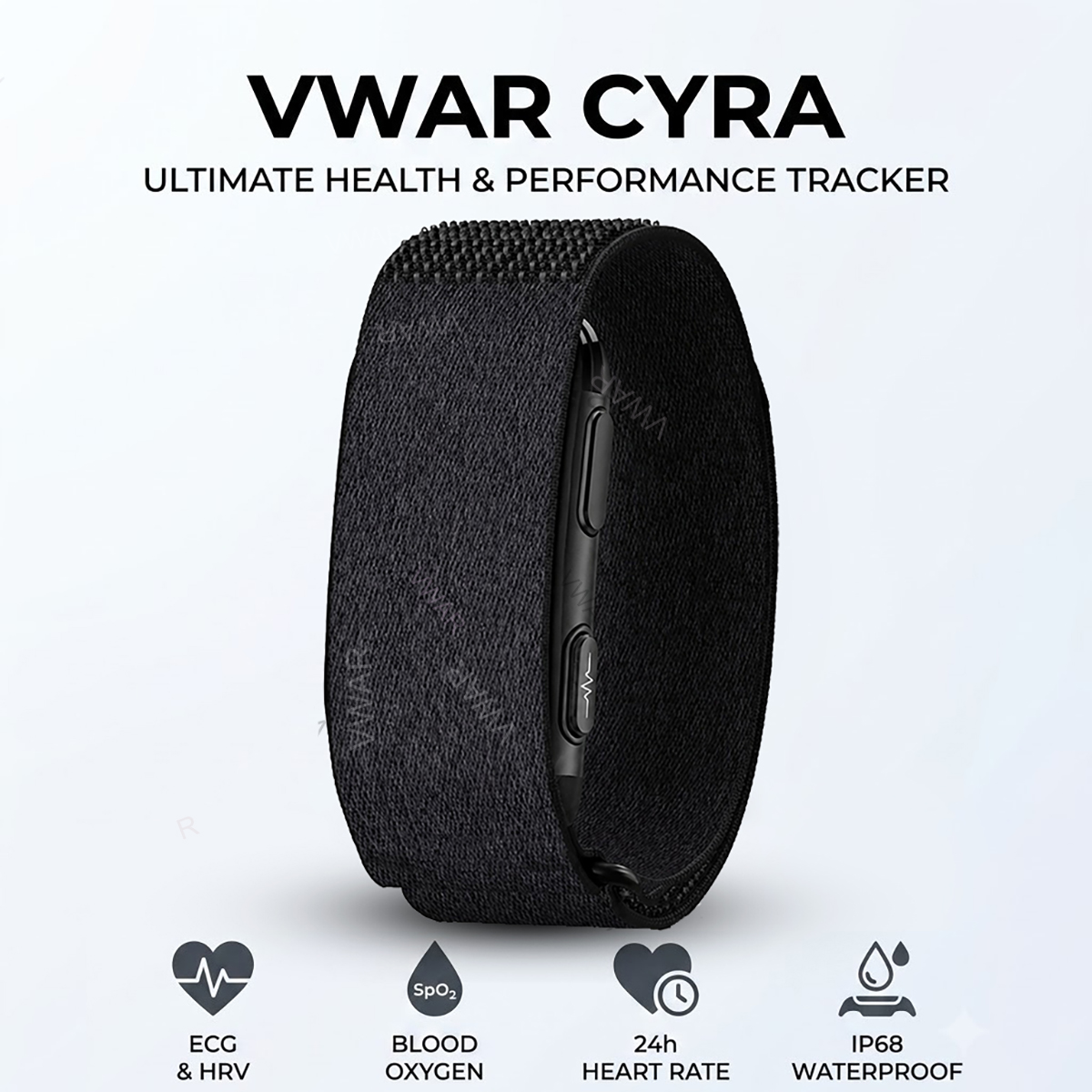 Korean Health Lifestyle - VWAR CYRA 스크린리스 피트니스 트래커 ECG+HRV