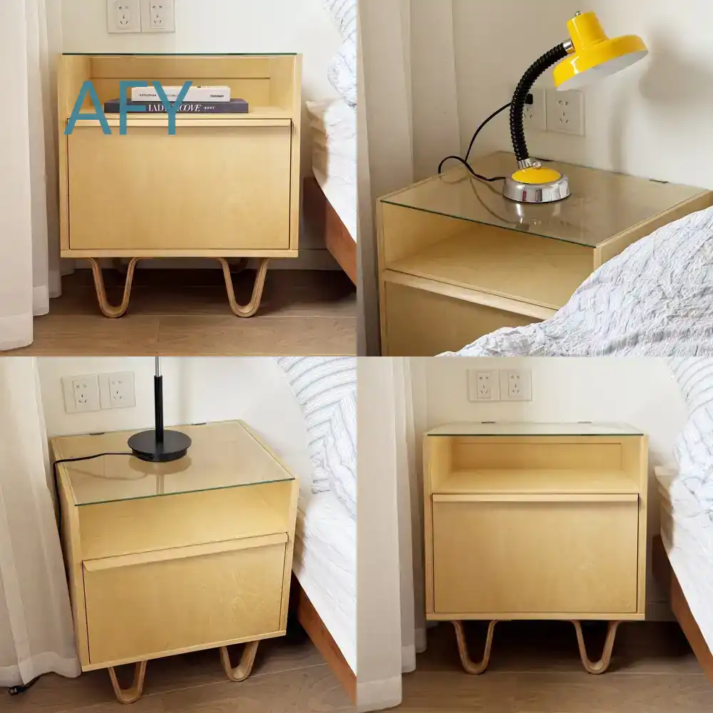 중세 스타일의 단단한 나무 침실용 탁자, 가정용 현대적 - Muji Home Storage 리뷰 및 가격