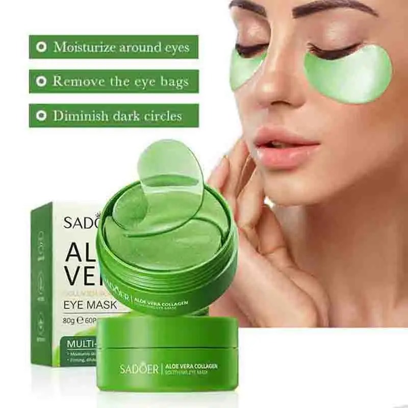 60pcs 알로에 베라 콜라겐 아이 마스크 안티 다크  - Sheet Mask Collagen 리뷰 및 가격